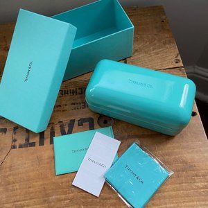 New Authentic Tiffany & Co. Eyeglasses case w/box, cloth and cards